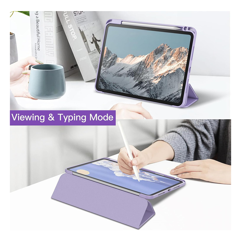 Case Para Ipad Pro 11 M5 (2025) A3357 A3358 Clear / Lila 2