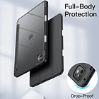 Case Para Ipad Pro 11 M4 (2024) A2836 A2837 Clear / Negro 2