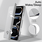 Case Para Ipad Pro 11 M5 (2025) A3357 A3358 Clear / Gris 6