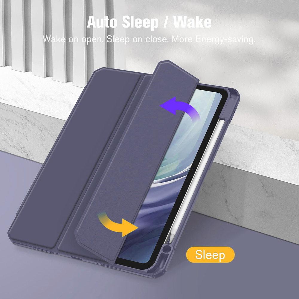 Case Para Ipad Pro 11 M5 (2025) A3357 A3358 Clear / Lavanda 7