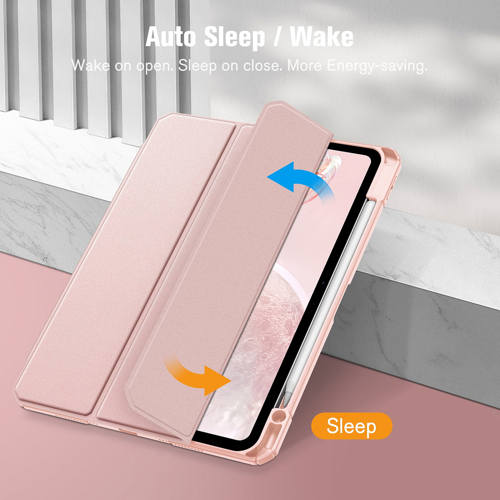 Case Para Ipad Pro 11 M5 (2025) A3357 A3358 Clear / Rose 7