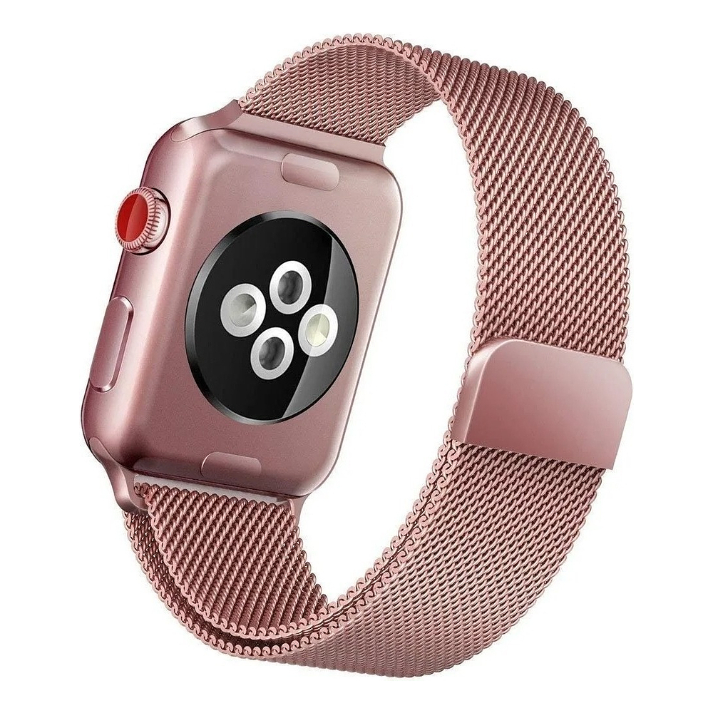 Correa De Acero X-doria Para Apple Watch Serie 11 42mm Rosa 1