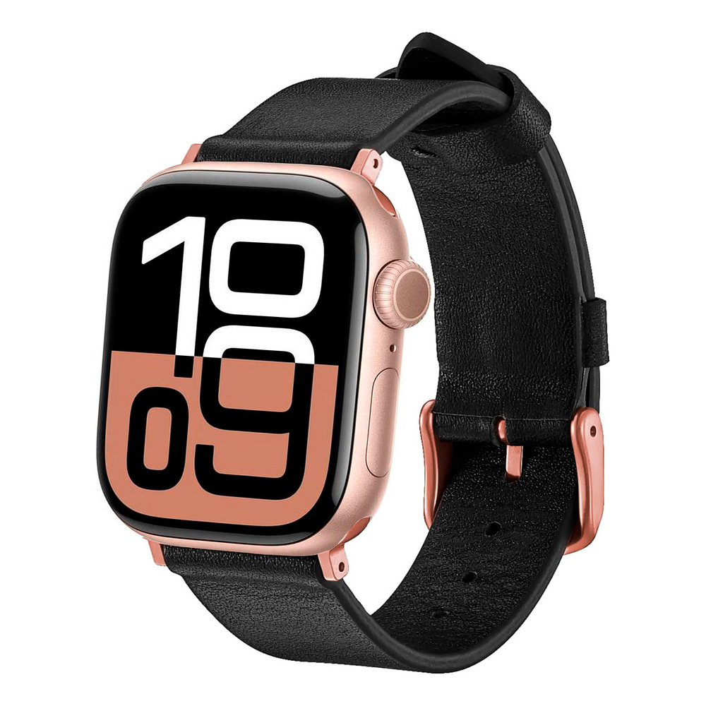 Correa De Cuero Platinum Para Apple Watch Serie 11 42mm 1