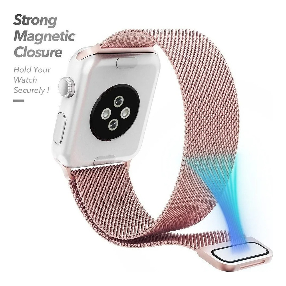 Correa De Acero X-doria Para Apple Watch Serie 11 42mm Rosa 3