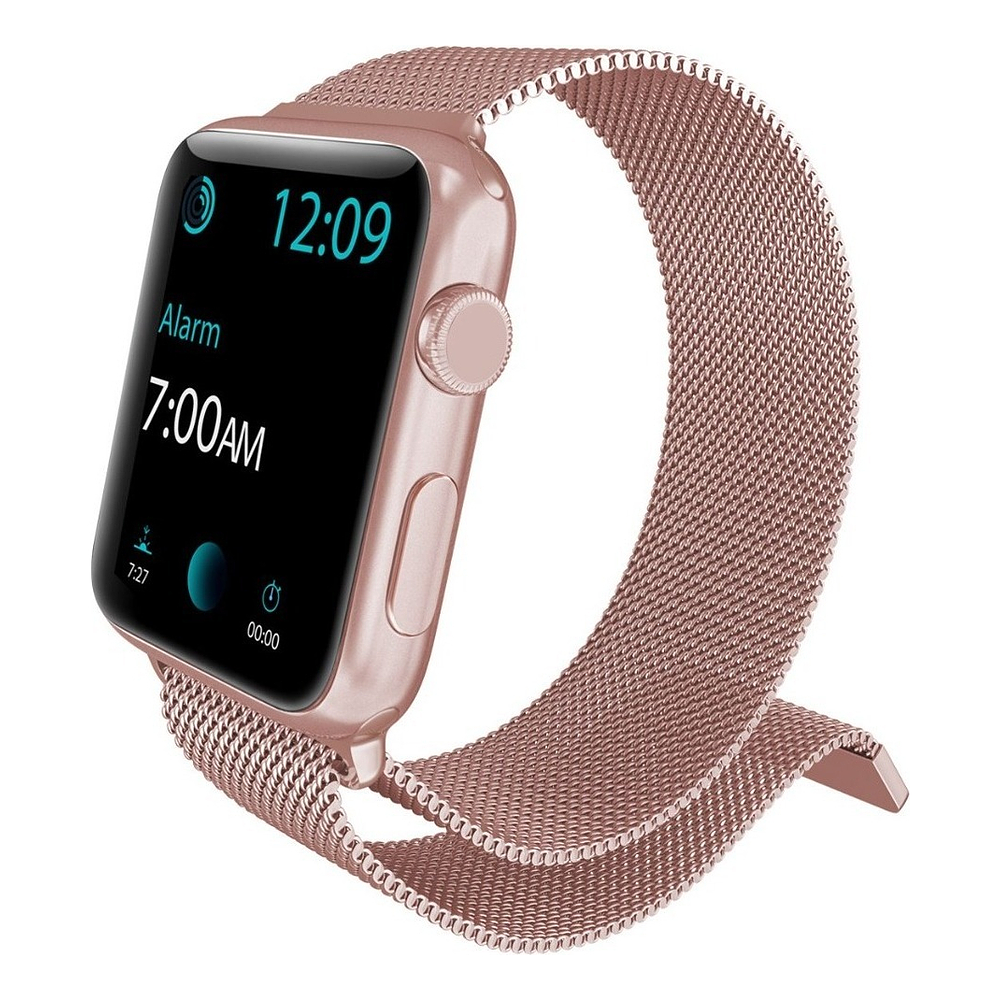 Correa De Acero X-doria Para Apple Watch Serie 11 42mm Rosa 4