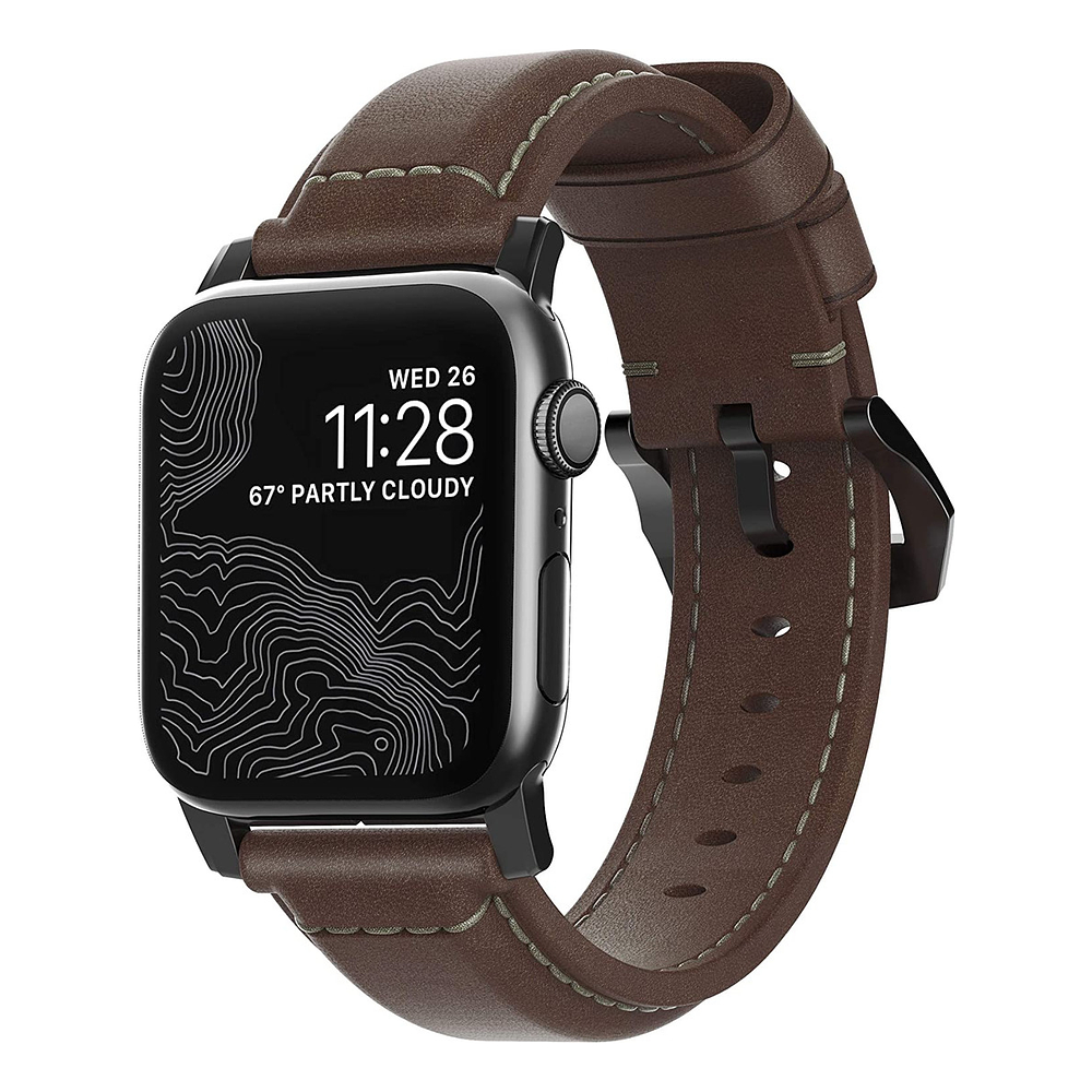 Correa De Cuero Nomad Para Apple Watch Serie 11 42mm Marrón 2