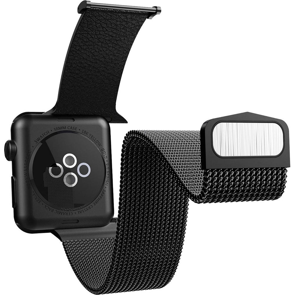 Correa Acero Y Cuero X-doria Para Apple Watch Serie 11 42mm 2