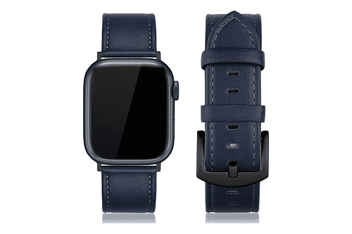 Correa Cuero Edimens Para Apple Watch Serie 11 46mm Azul