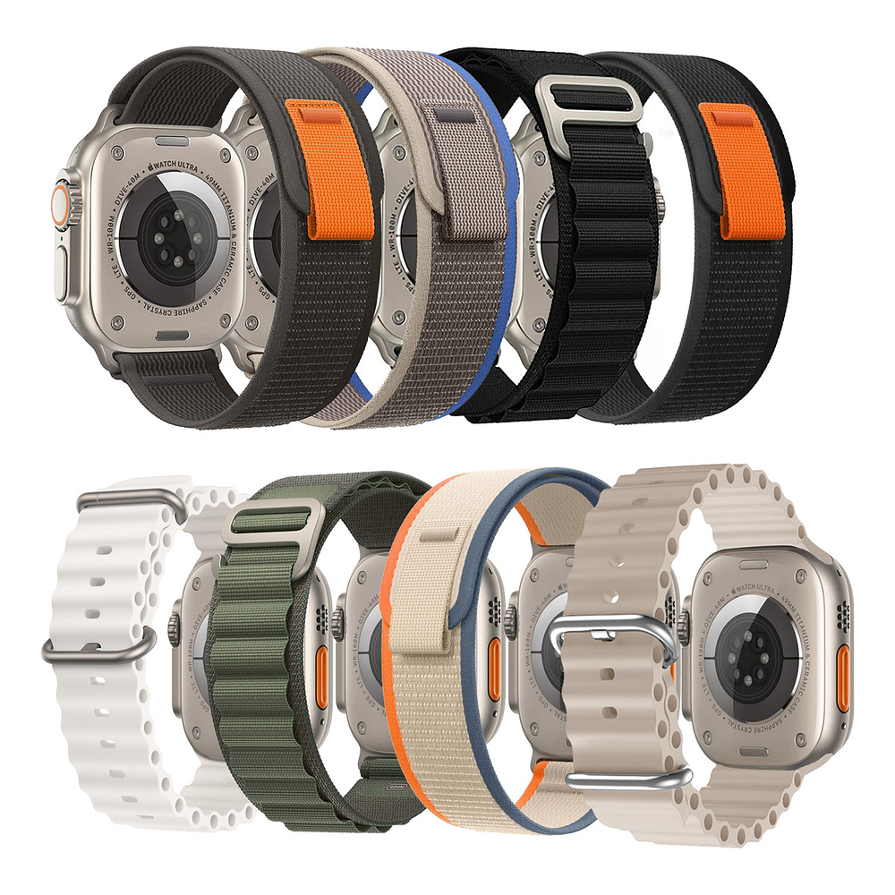 Correa De Nylon Para Apple Watch Serie 11 46mm 8-pack  1
