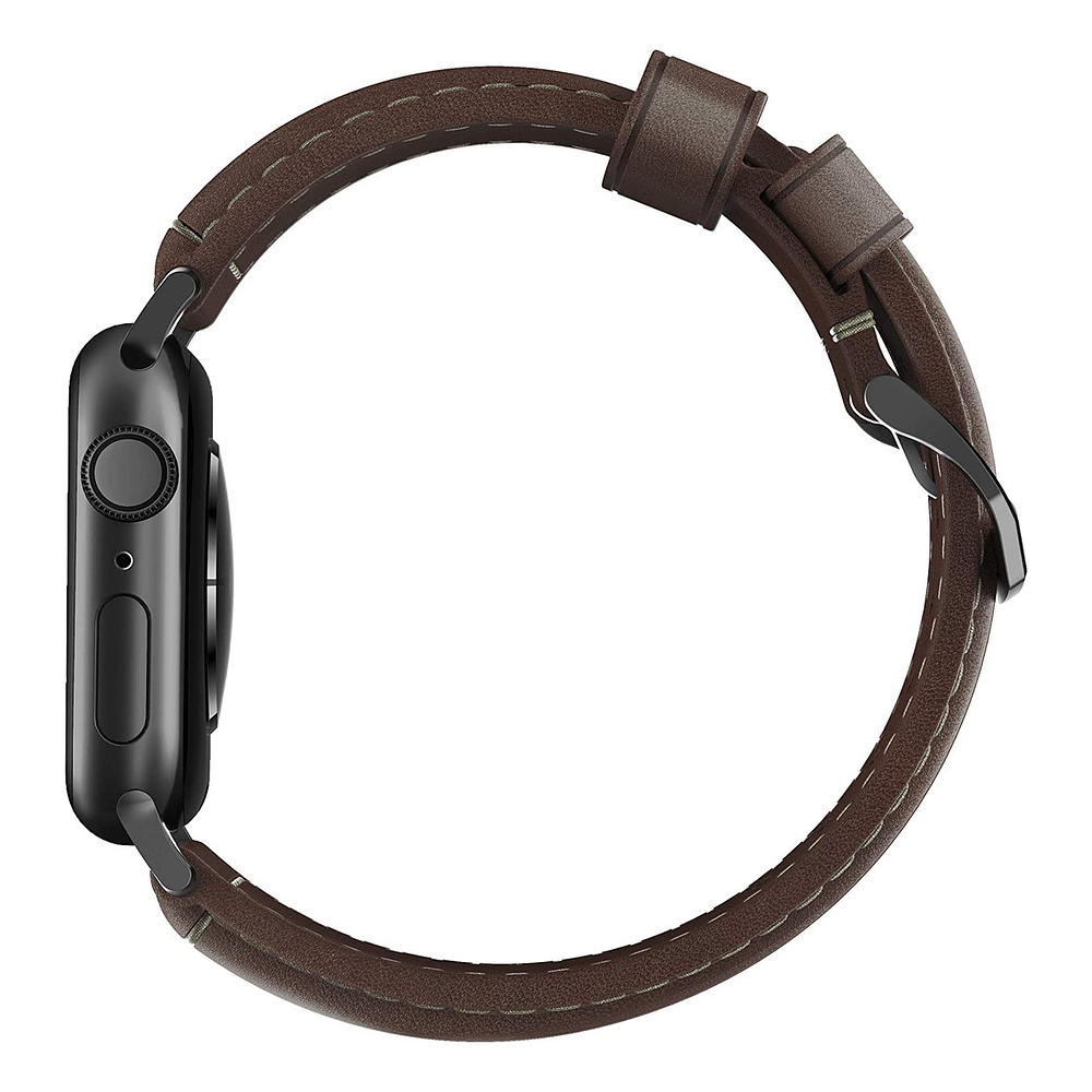Correa De Cuero Nomad Para Apple Watch Serie 11 42mm Marrón 5