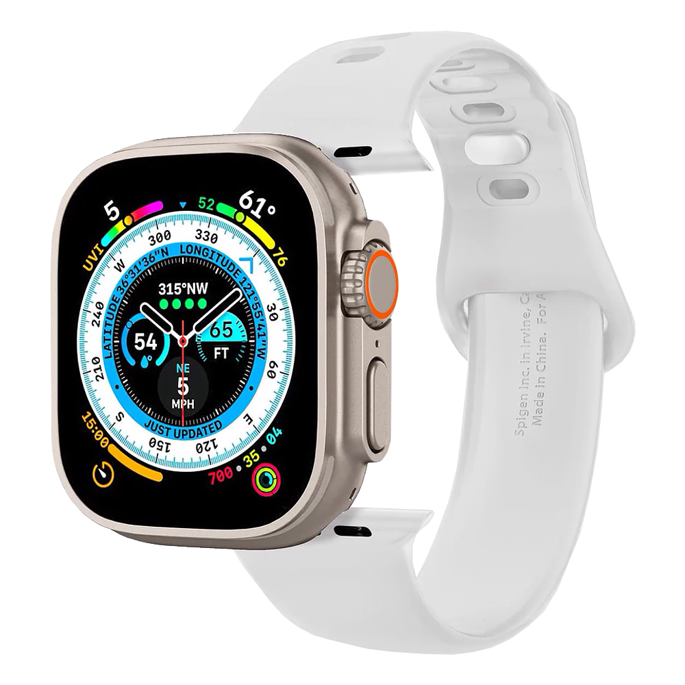 Correa Spigen Silicone Fit Para Apple Watch 11 46mm Blanco 1