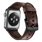 Correa Cuero Platinum Para Apple Watch Serie 11 46mm Borbón 3