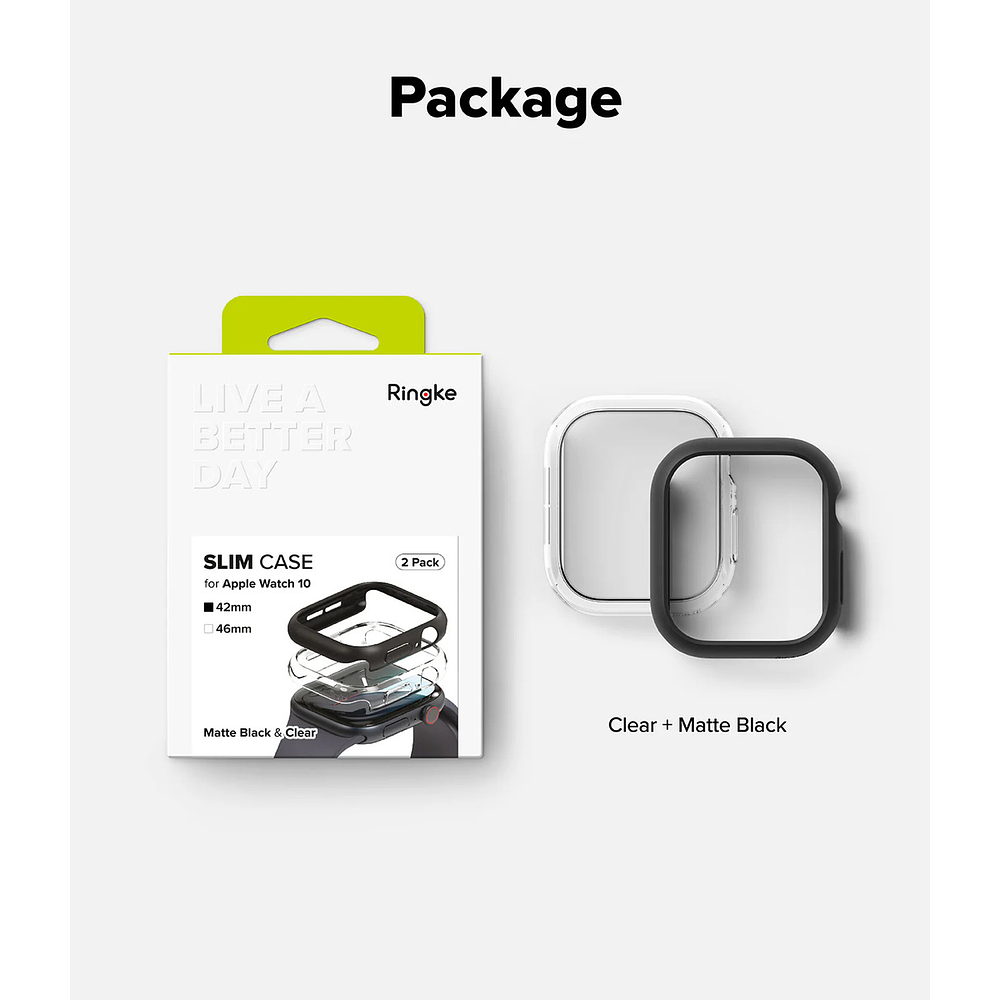 Case Ringke Slim 2-pack Para Apple Watch Serie 11 42mm 8