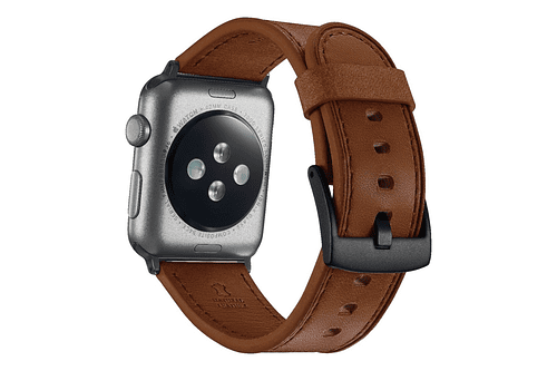 Correa Cuero Platinum Para Apple Watch Serie 11 46mm Papaya