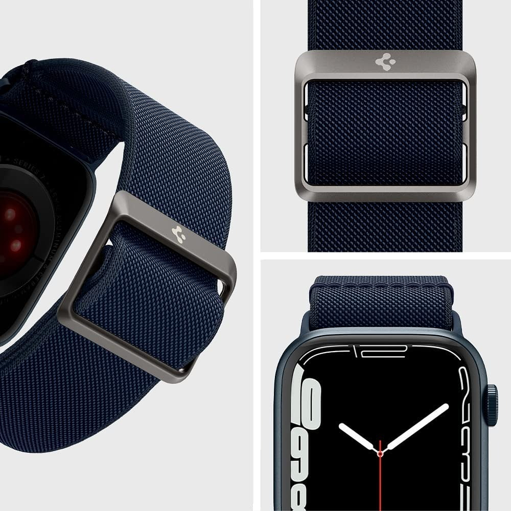 Correa De Nylon Spigen Para Apple Watch Serie 11 46mm Azul 7