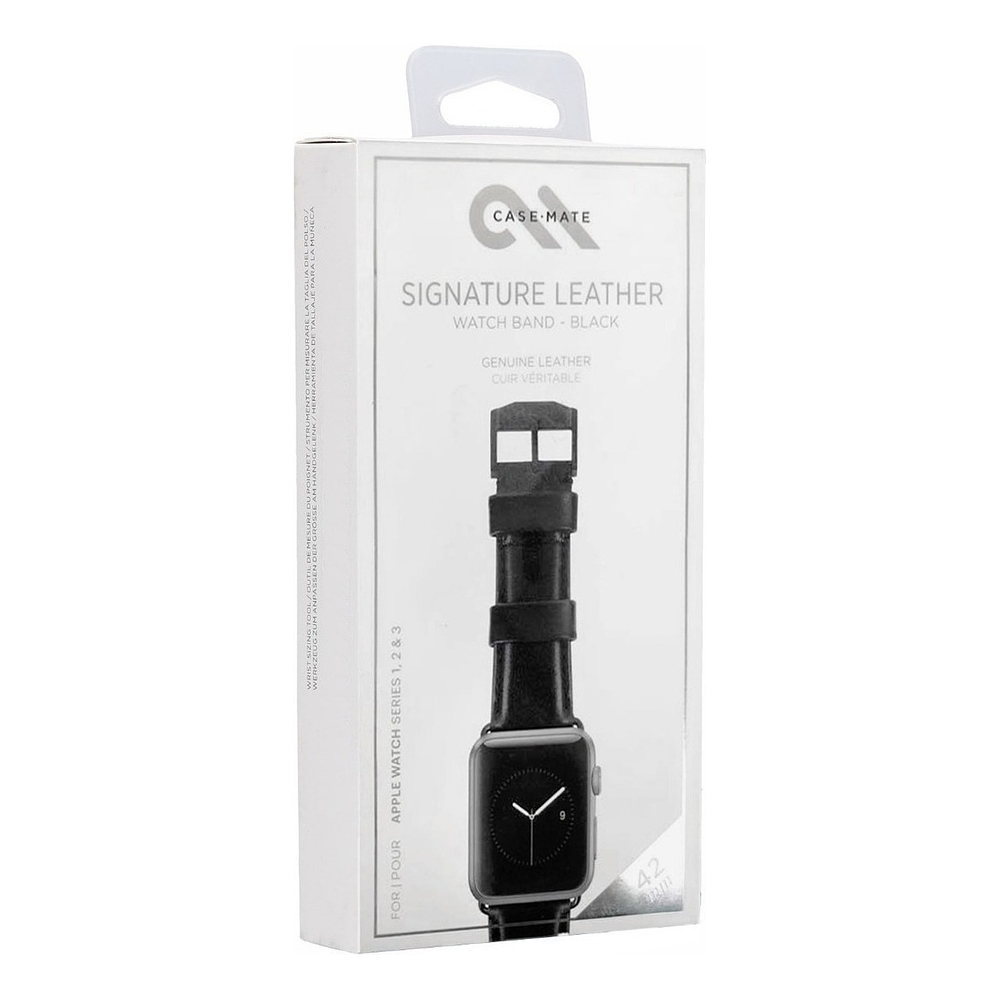 Correa Cuero Case Mate Para Apple Watch Serie 11 46mm Negro 6