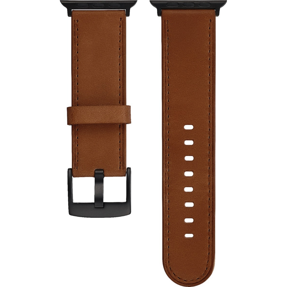 Correa Cuero Platinum Para Apple Watch Serie 11 46mm Papaya 2