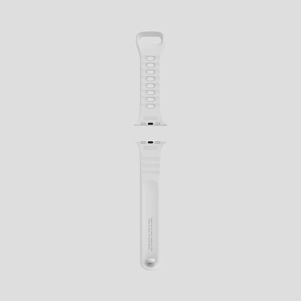Correa Spigen Silicone Fit Para Apple Watch 11 46mm Blanco 4