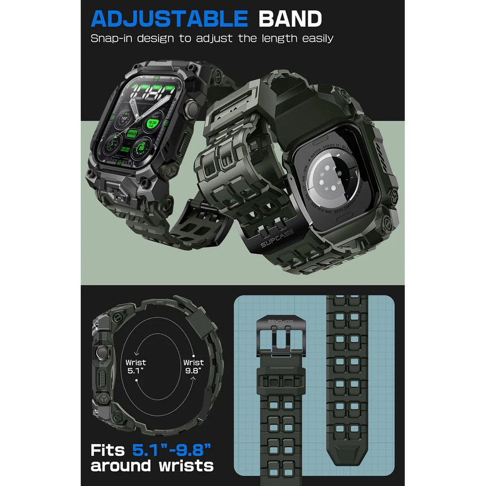 Case + Correa Supcase Ub Ore Para Apple Watch Serie 11 46mm 4