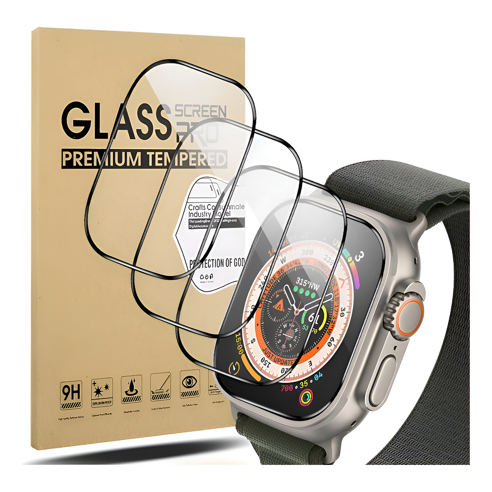 Mica Glass Suoman Para Apple Watch Ultra 49mm 3ra Gen 4pcs 1