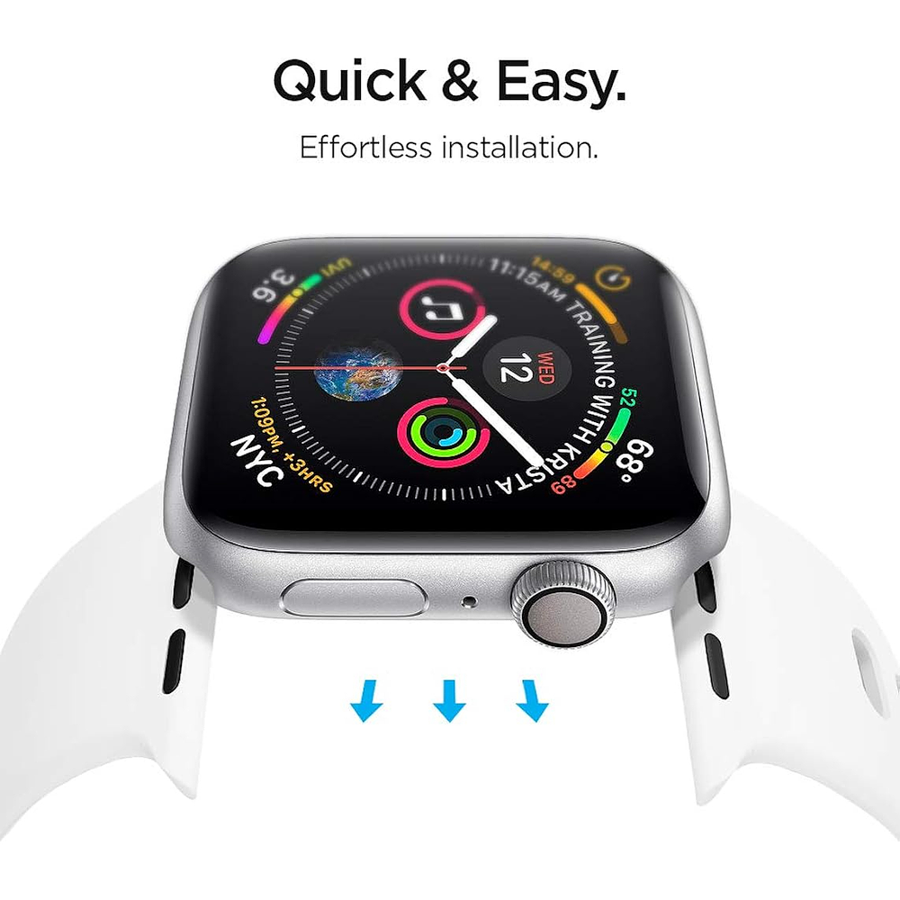 Correa Spigen Silicone Fit Para Apple Watch 11 46mm Blanco 6