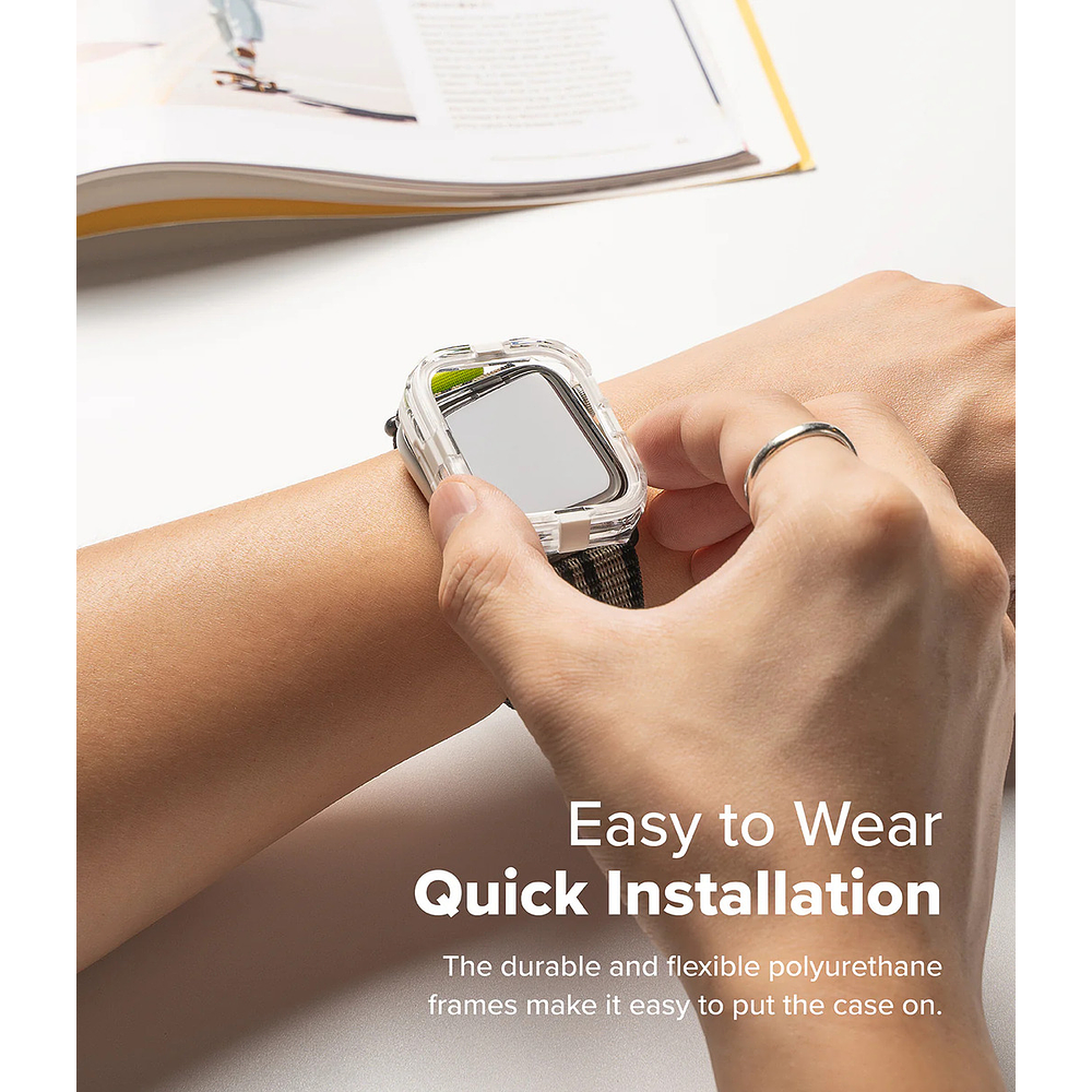 Case Ringke Fusion Bumper Para Apple Watch 11 46mm Clear 4