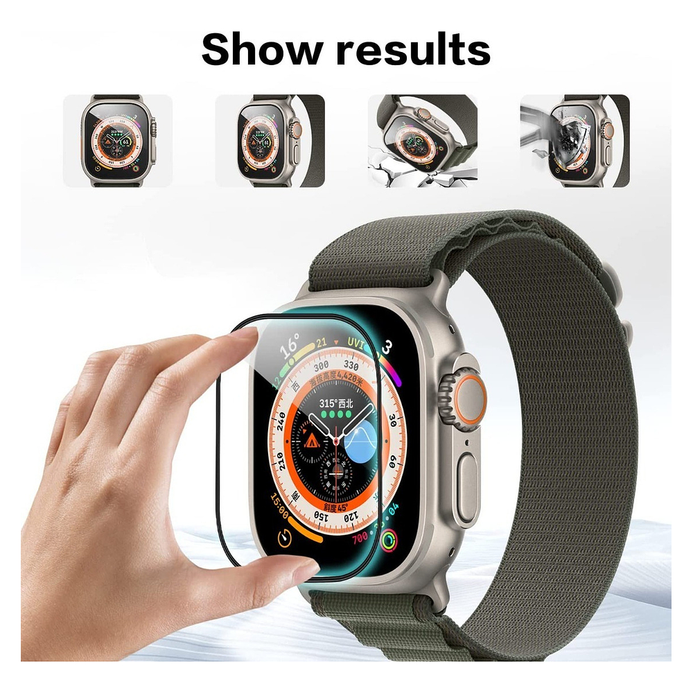 Mica Glass Suoman Para Apple Watch Ultra 49mm 3ra Gen 4pcs 3