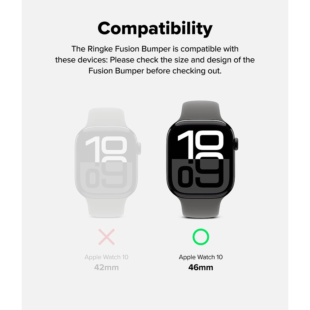 Case Ringke Fusion Bumper Para Apple Watch 11 46mm Clear 7