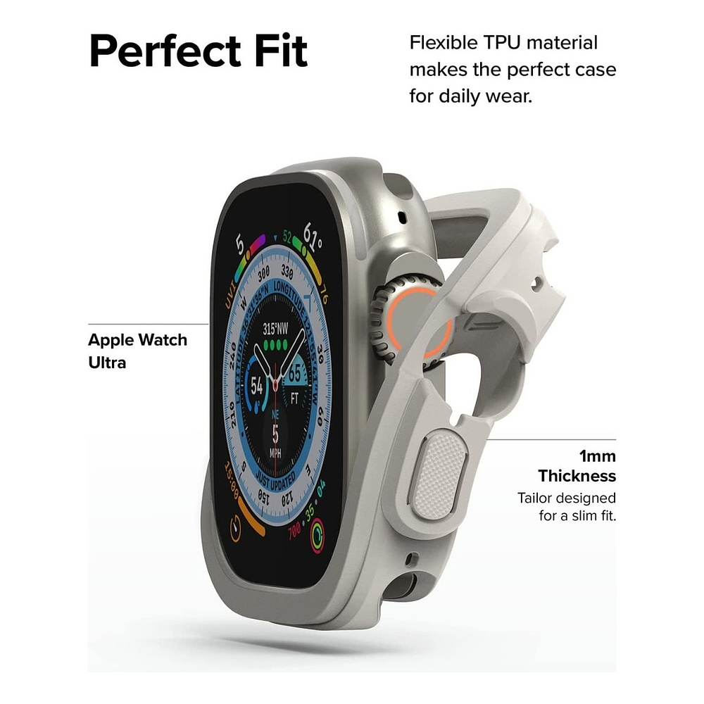Case Ringke Air Para Apple Watch Ultra 3ra Gen 49mm Gray 5