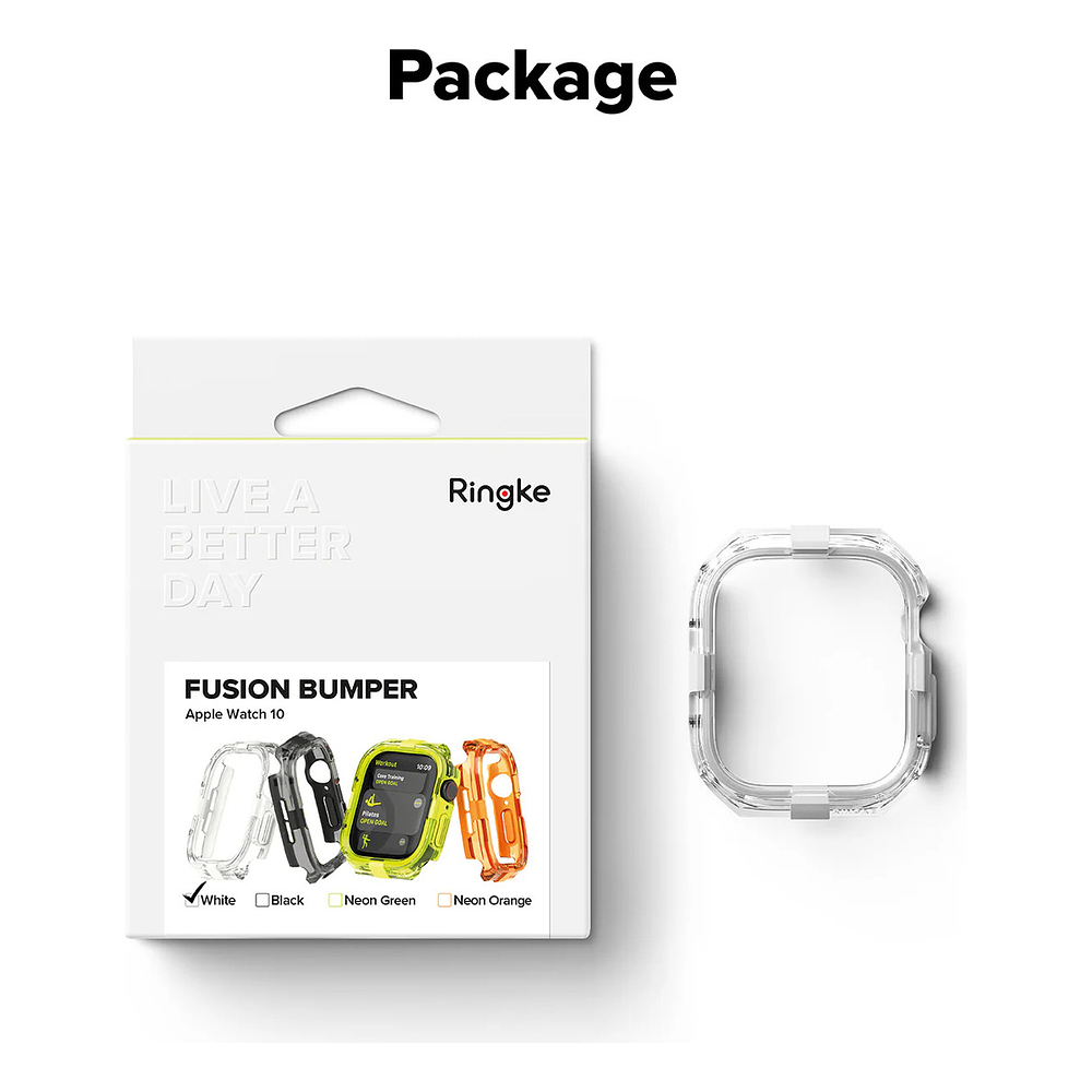 Case Ringke Fusion Bumper Para Apple Watch 11 46mm Clear 8