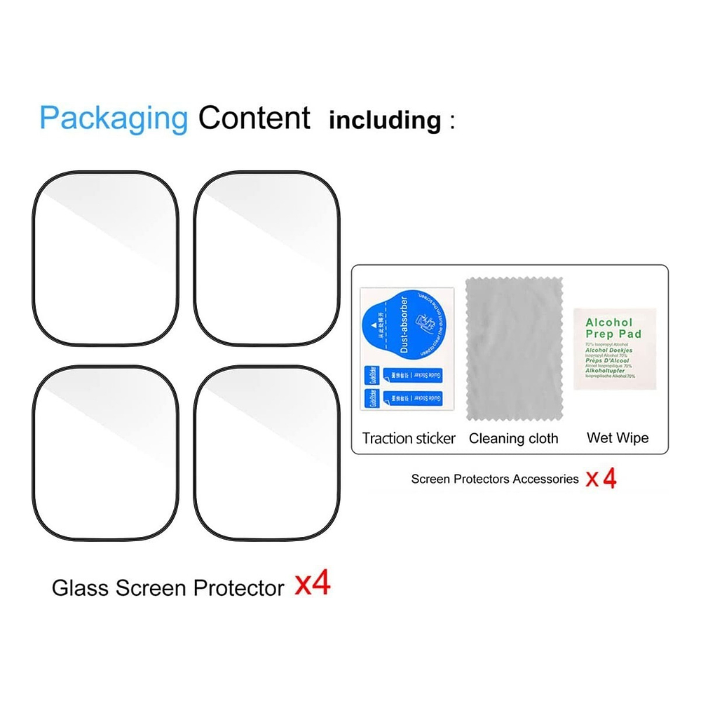 Mica Glass Suoman Para Apple Watch Ultra 49mm 3ra Gen 4pcs 7