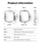 Case Ringke Fusion Bumper Para Apple Watch 11 46mm Clear 9