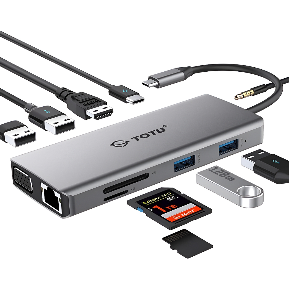 Adaptador Hub Totu Usb C Para Galaxy Tab S11 Ultra X930 X936 1