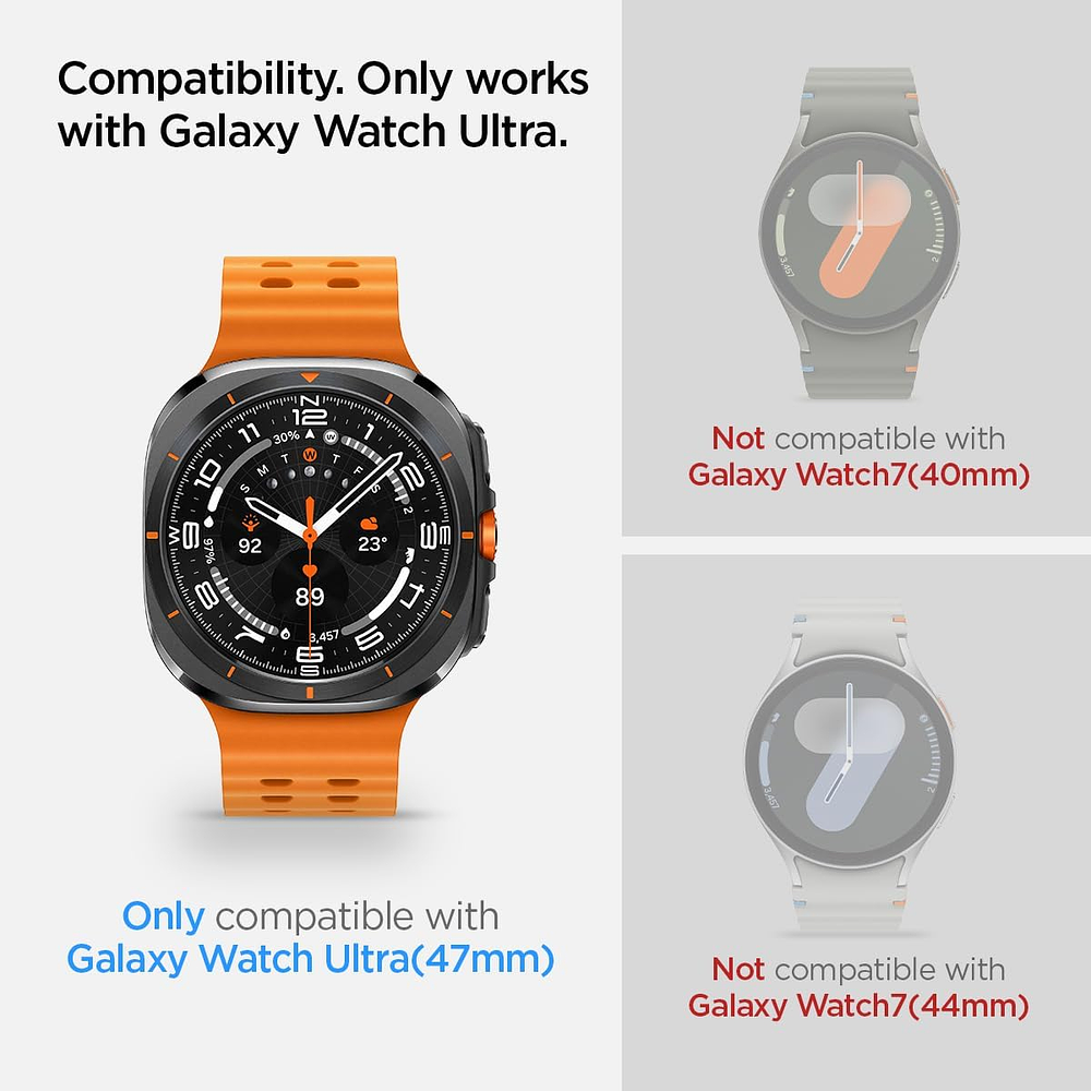 Mica D Vidrio Spigen Ezfit Para Galaxy Watch Ultra 2025 47mm 2pcs 2