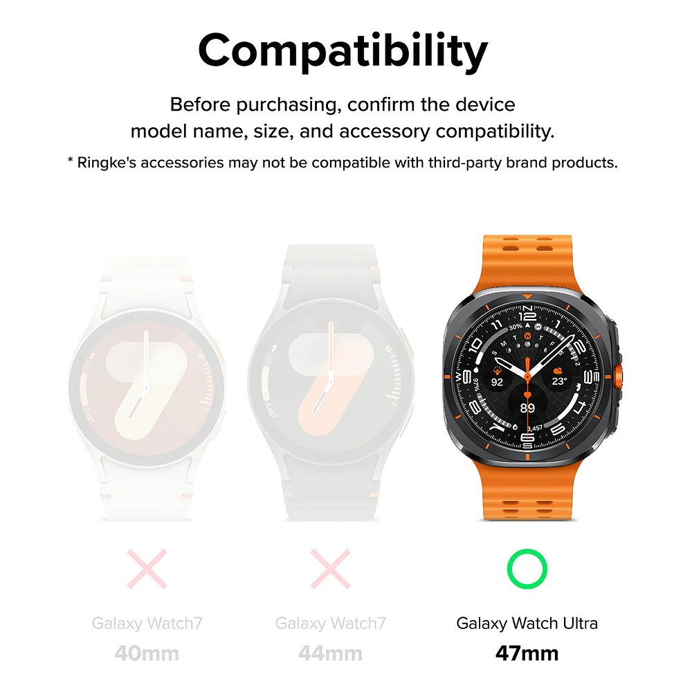 Mica De Vidrio Ringke Glass Para Galaxy Watch Ultra 2025 47mm 4pc 2