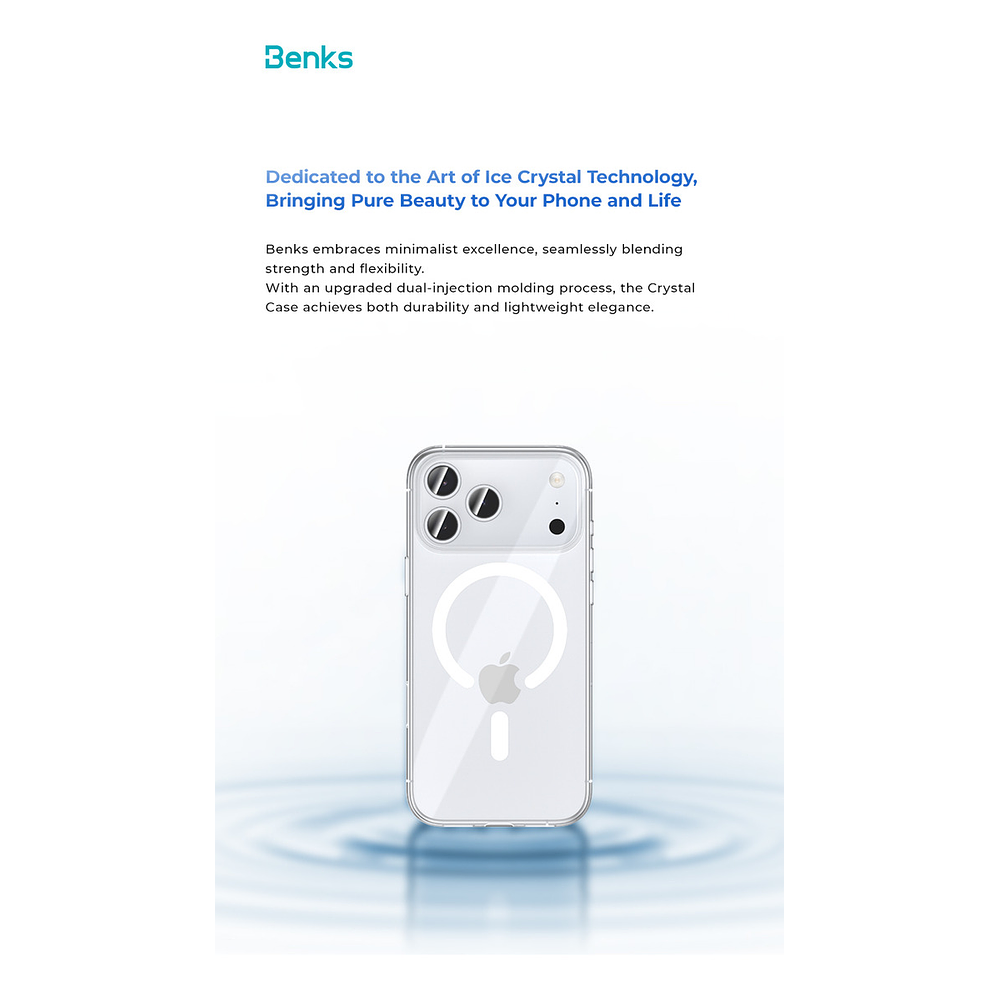 Case Benks Lucent Pro Magsafe Crystal Para Iphone 17 Normal 6.3 6