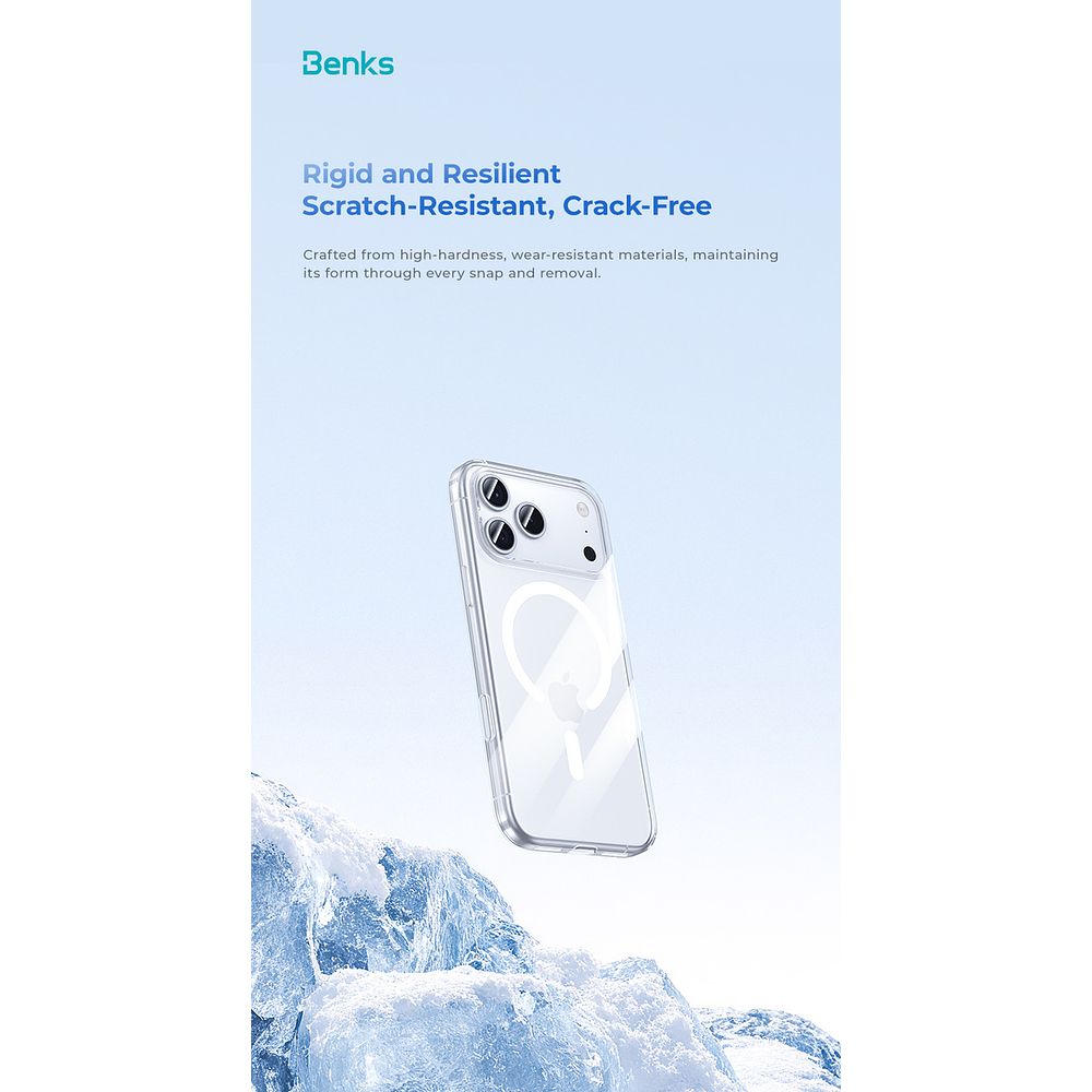 Case Benks Lucent Pro Magsafe Crystal Para Iphone 17 Normal 6.3 7
