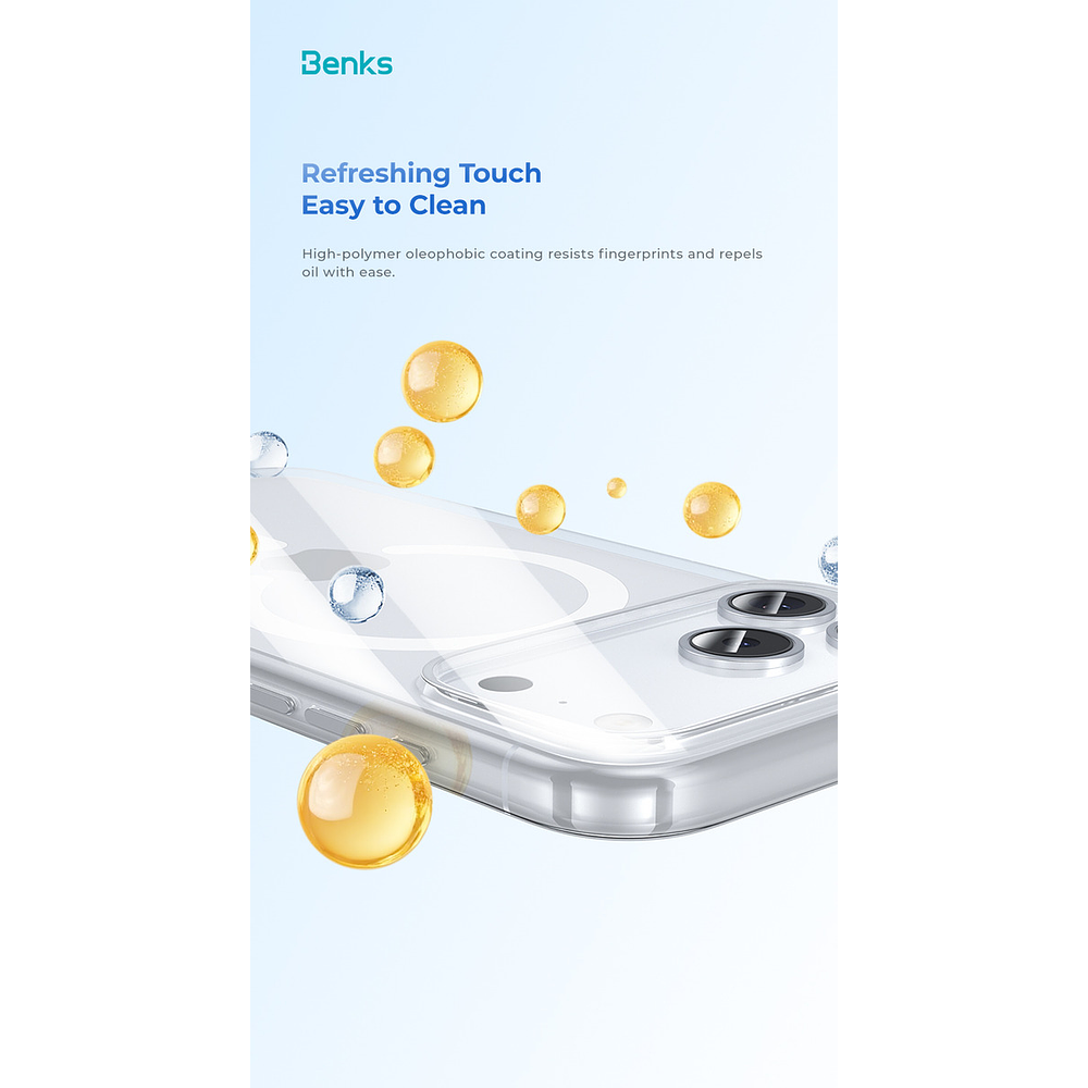 Case Benks Lucent Pro Magsafe Crystal Para Iphone 17 Normal 6.3 9