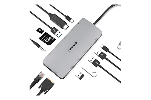 Hub Upgrow Usb C 13en1 Para Macbook Pro 14 M5 (2025) A3434