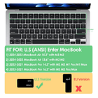 Protector Teclado U.s Para Macbook Pro 14 M5 (2025) A3434 3