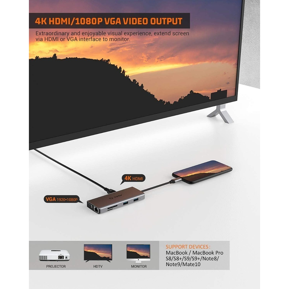 Hub Totu 11en1 Para Macbook Pro 14 M5 (2025) A3434 6