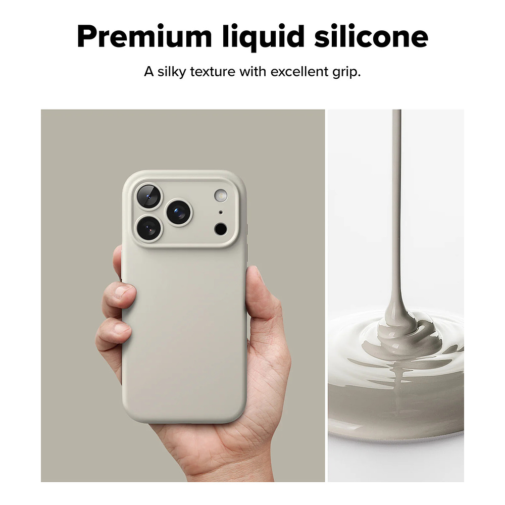 Case Ringke Silicone Magsafe Para Iphone 17 Pro 6.3 Stone 2