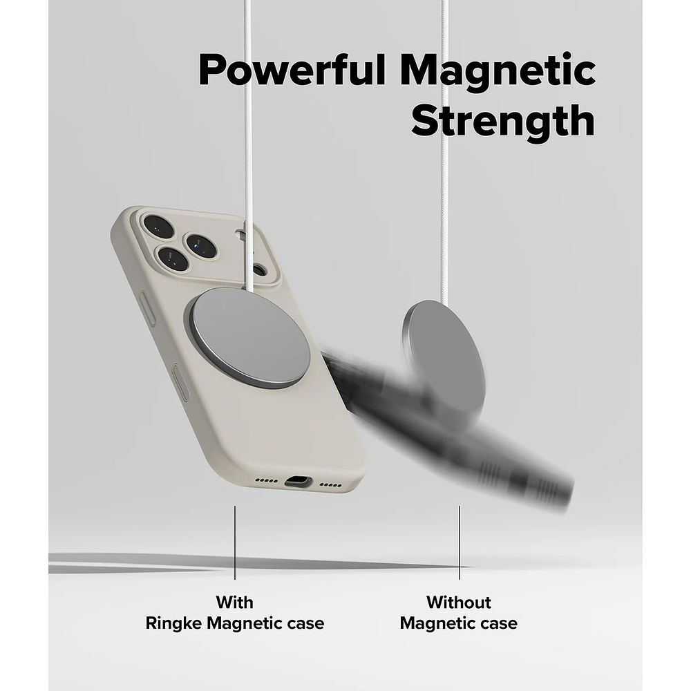 Case Ringke Silicone Magsafe Para Iphone 17 Pro 6.3 Stone 3