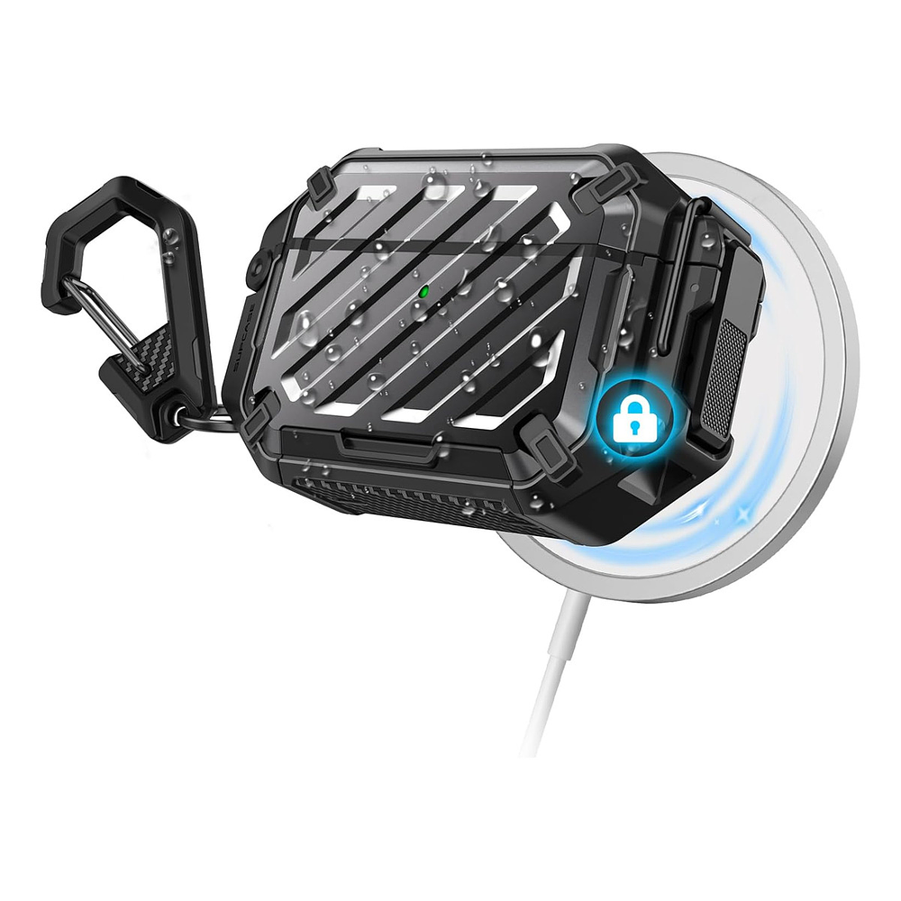 Case Acuático Supcase Para Airpods Pro 3ra Gen (2025) Negro 1
