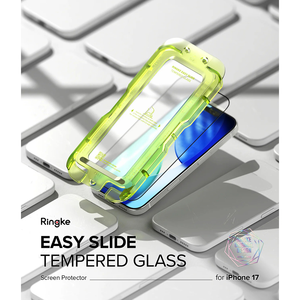 Mica Vidrio Ringke Easy Slide Para iPhone 17 Normal 6.3 2pc 2