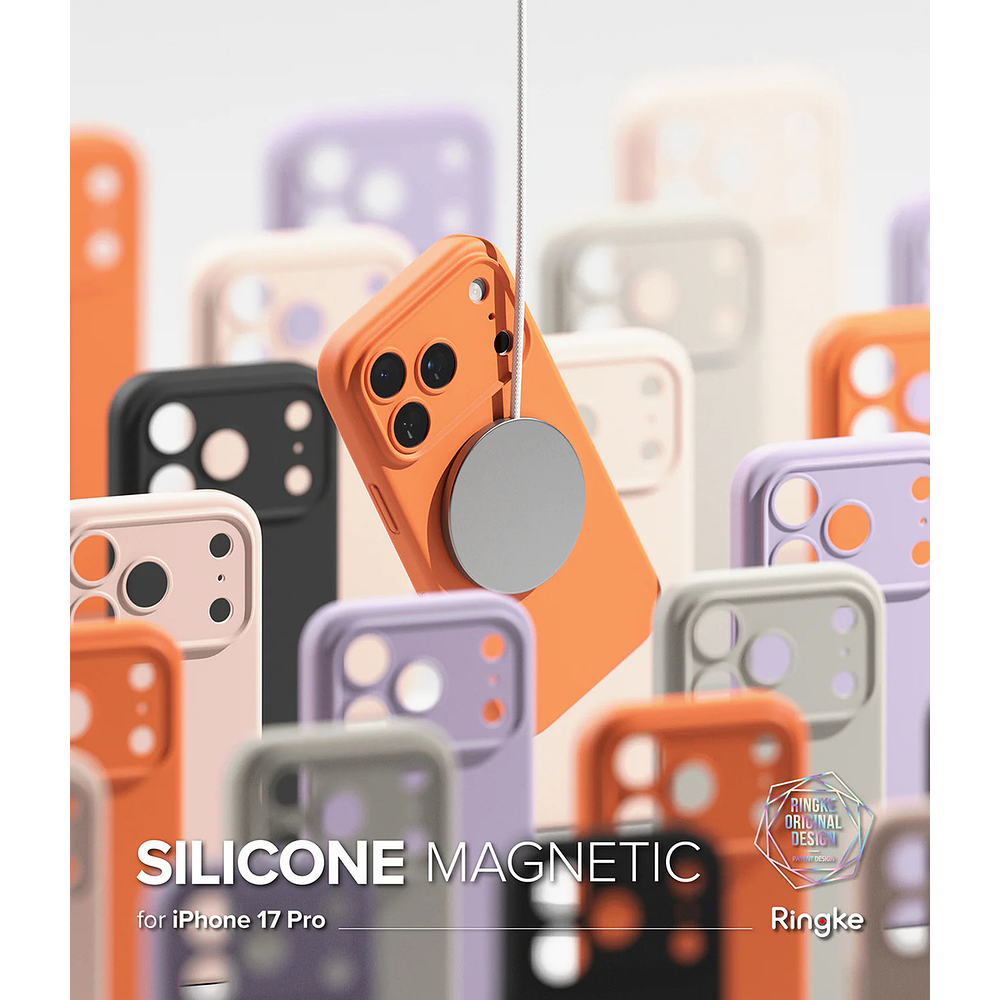 Case Ringke Silicone Magsafe Para Iphone 17 Pro 6.3 Stone 7
