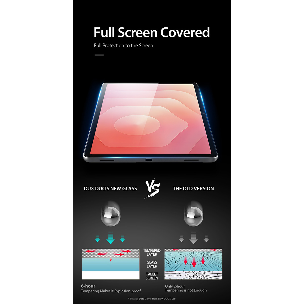 Mica De Vidrio Dux Ducis Para Galaxy Tab S11 X730 (2025) 2pc 6
