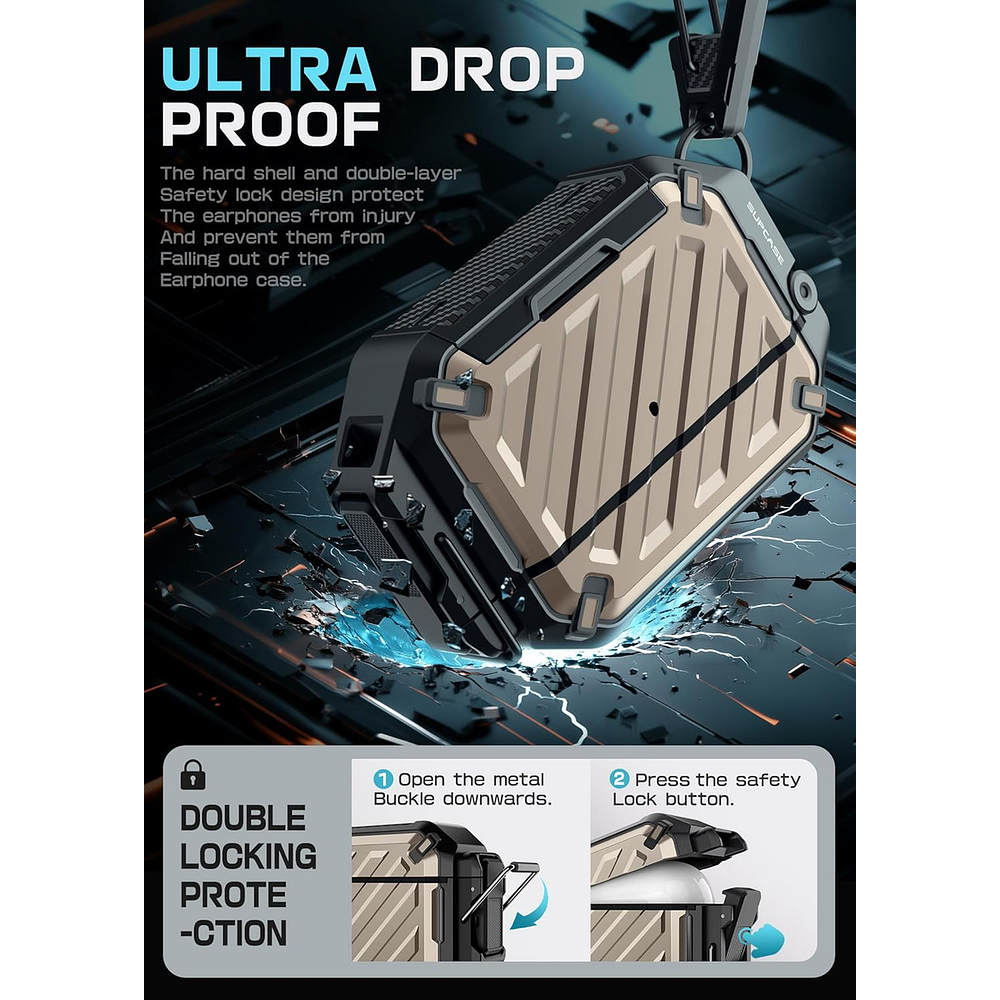 Case Acuático Supcase Para Airpods Pro 3ra Gen (2025) Desert 7