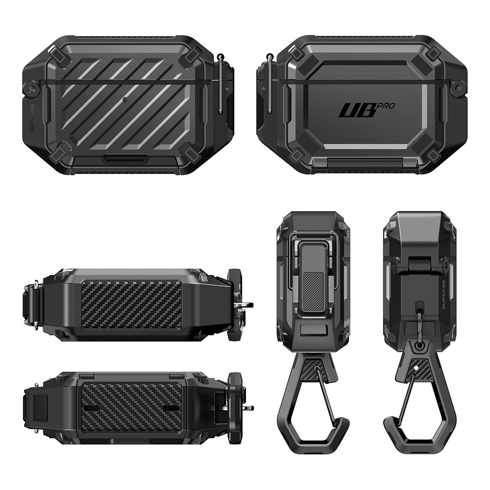 Case Acuático Supcase Para Airpods Pro 3ra Gen (2025) Negro 9