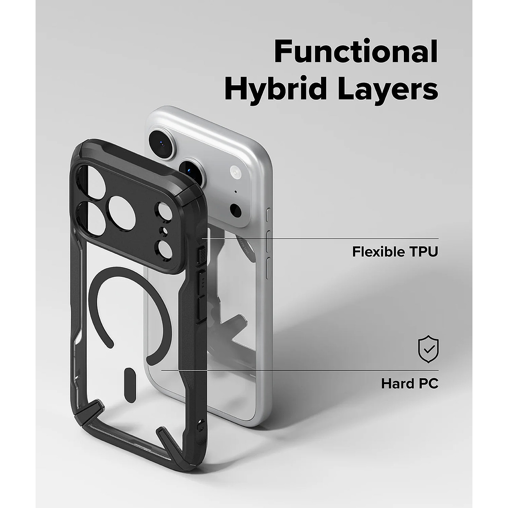 Case Ringke Fusion X Magsafe Para Iphone 17 Pro Max 6.9 Black  6